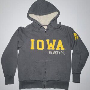 Colosseum Campus Heritage Iowa Hawkeyes Mens Gray and Yellow Jacket Size Small